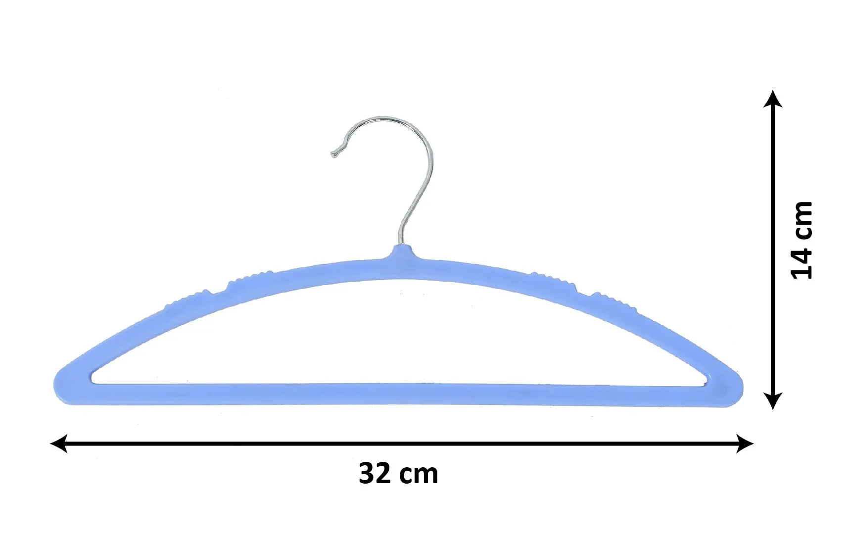 Heart Home 12 Pieces Plastic Baby Hanger (Blue)-HS43HEARTH25704