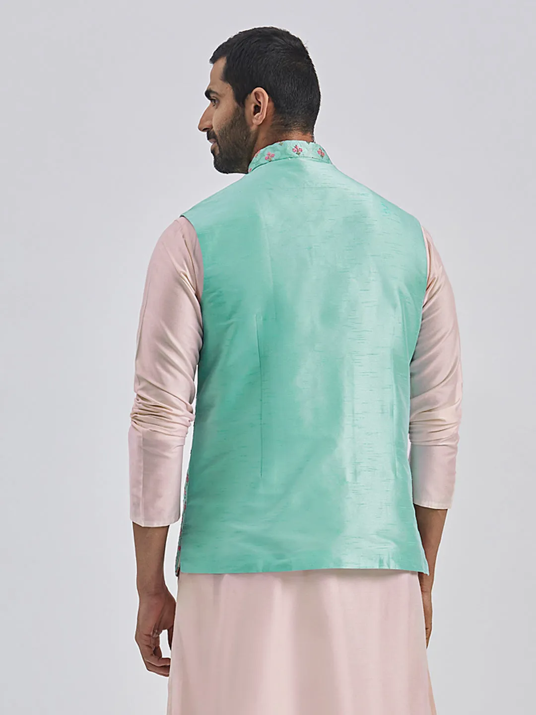 Jashvi Men's Mint Green - Nehru Jacket
