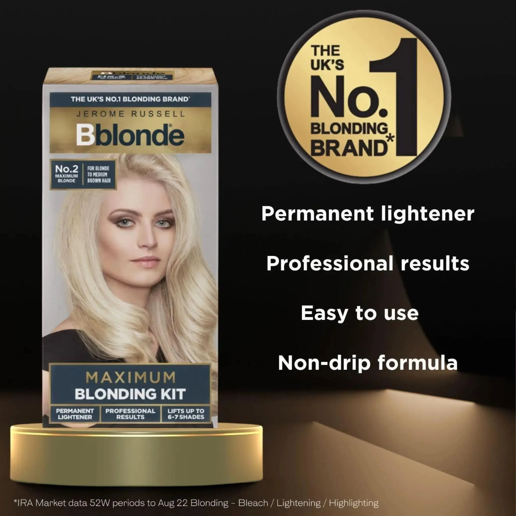 Jerome Russell Bblonde No.2 Maximum Blonding - Hair Dye Permanent Lifts 6-7 Shades