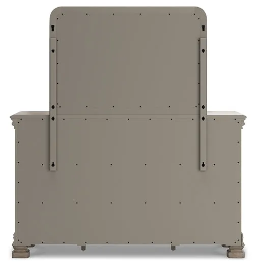 Lexorne Queen Sleigh Bed with Mirrored Dresser and 2 Nightstands