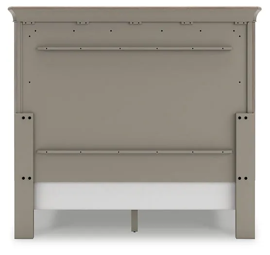 Lexorne Queen Sleigh Bed with Mirrored Dresser and 2 Nightstands