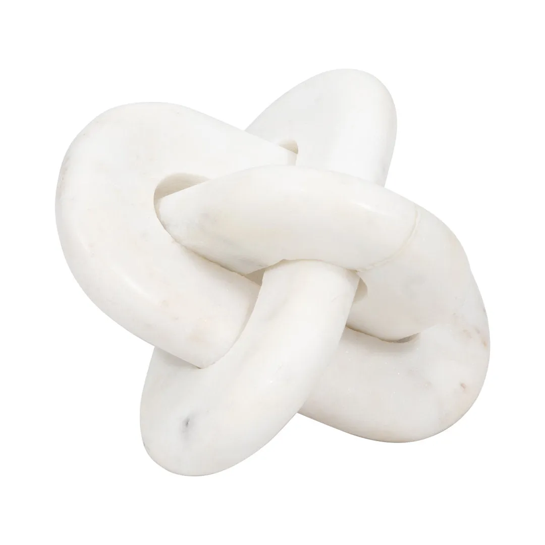 Neutral Modern Marble Oval 6" Knot Decor - 6" x 6" x 6"