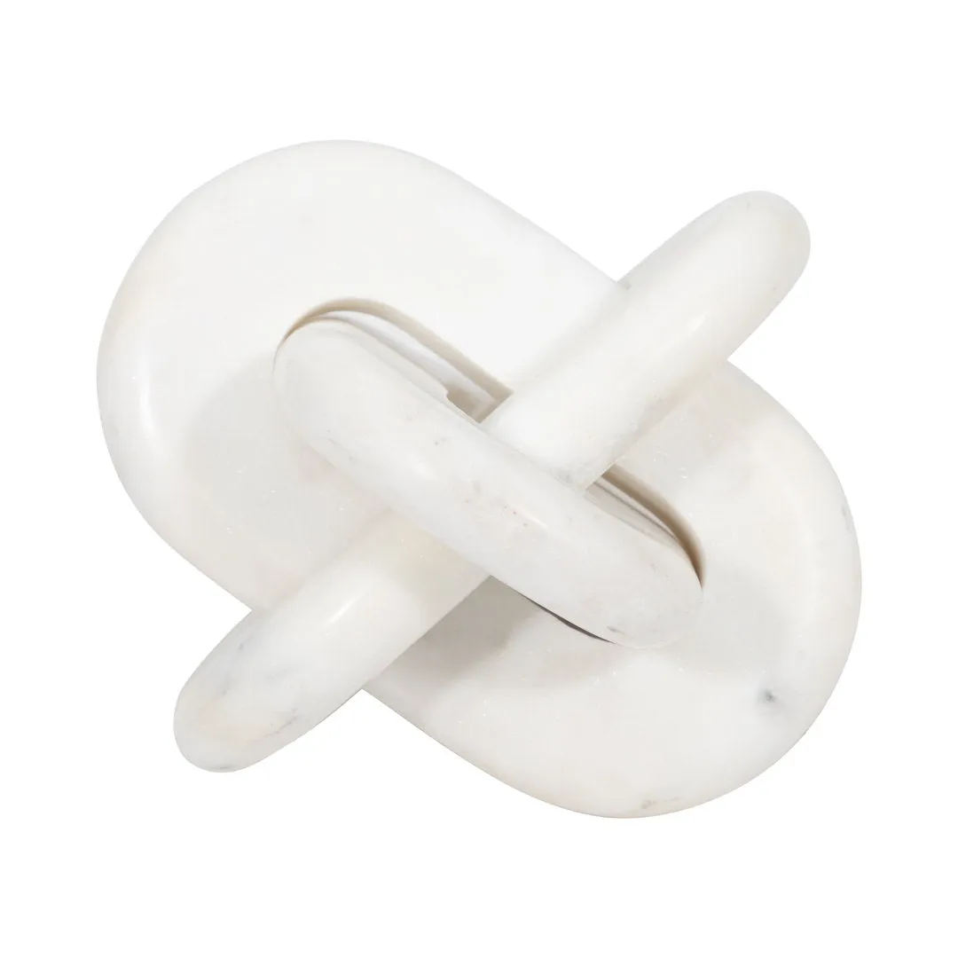 Neutral Modern Marble Oval 6" Knot Decor - 6" x 6" x 6"
