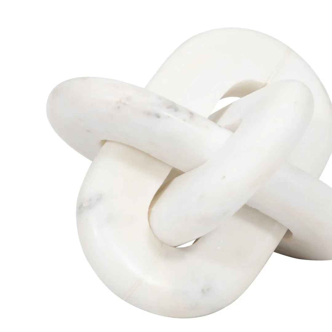 Neutral Modern Marble Oval 6" Knot Decor - 6" x 6" x 6"