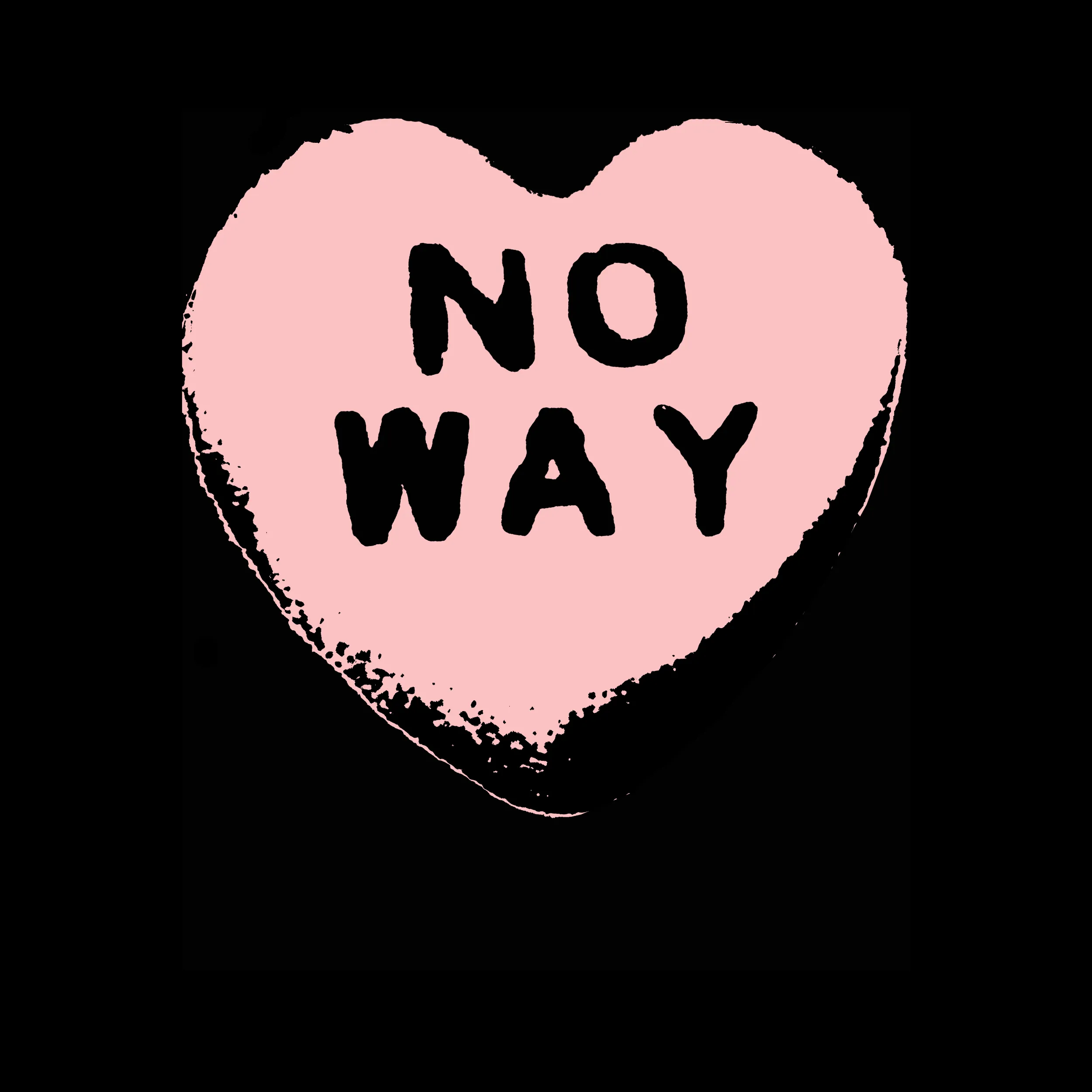 No Way Candy Heart Slim Fit Tee