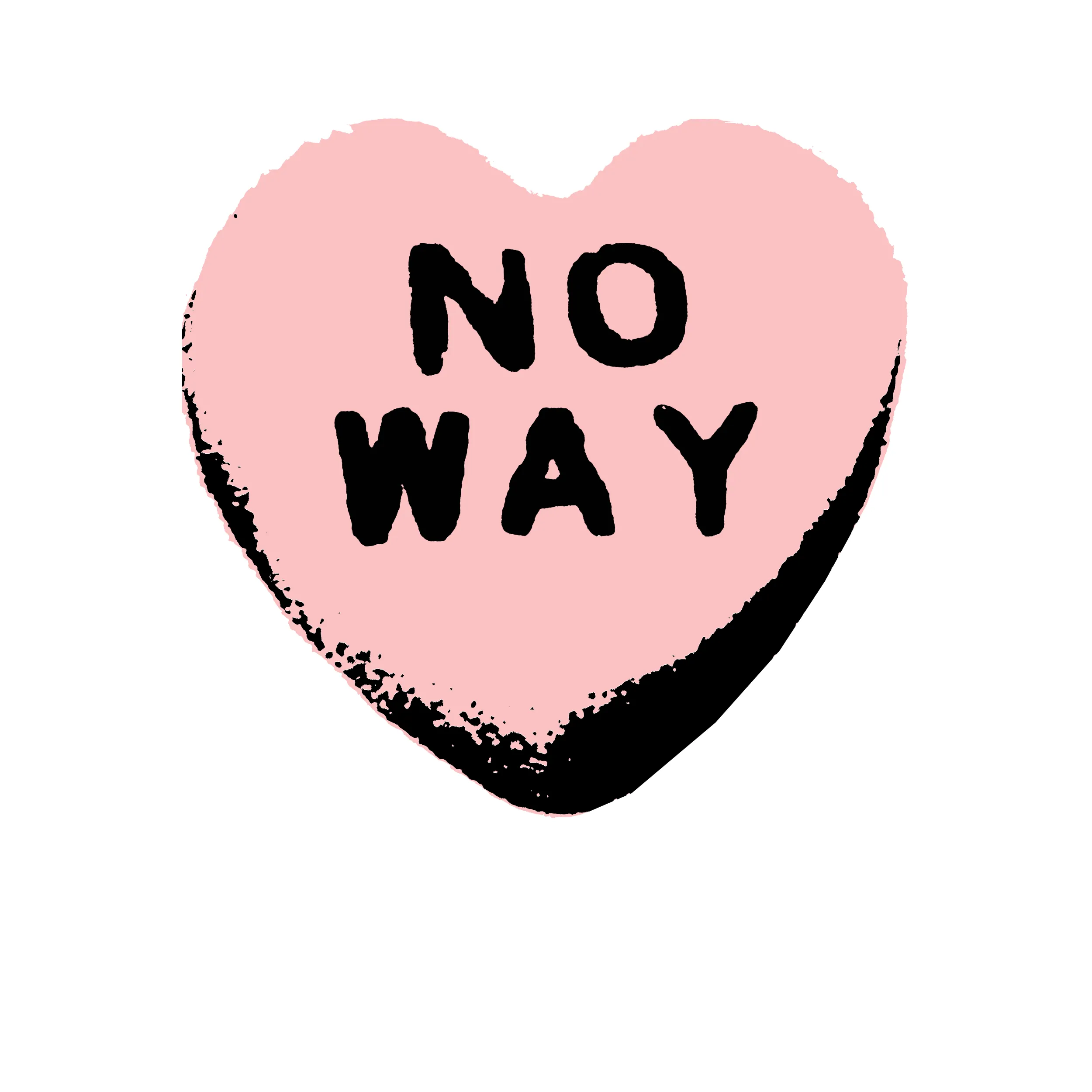 No Way Candy Heart Slim Fit Tee