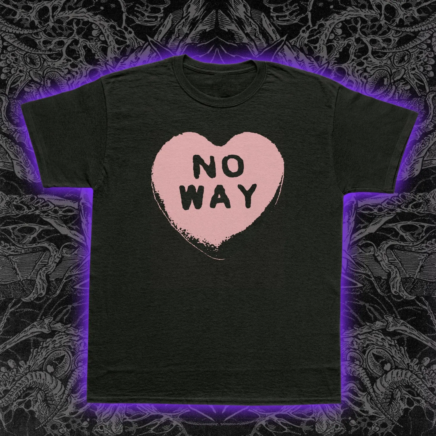 No Way Candy Heart Slim Fit Tee