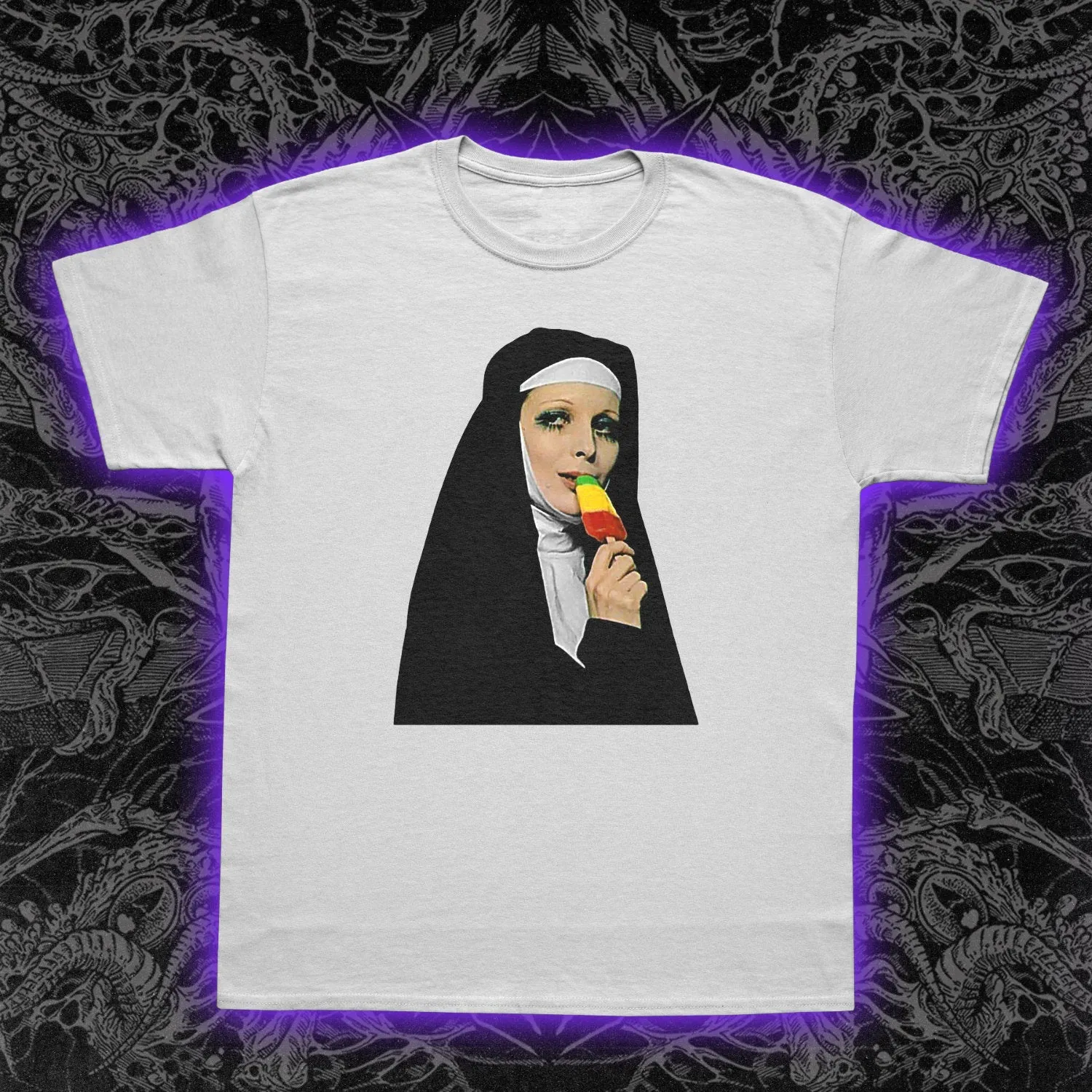 Nun With Ice Cream Slim Fit Tee