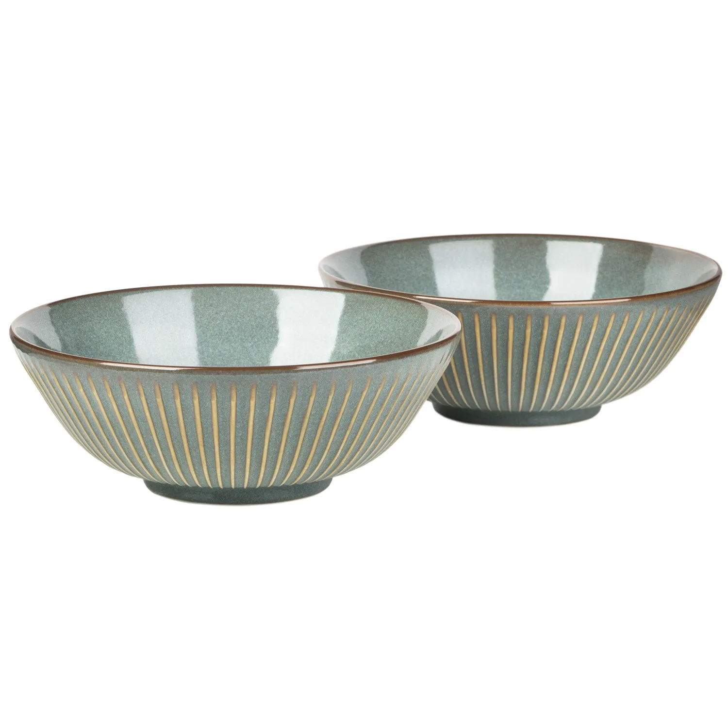 Olive Green Sendan Japanese Noodle Bowl Set