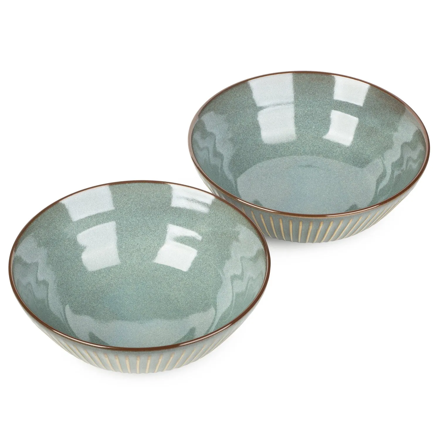 Olive Green Sendan Japanese Noodle Bowl Set