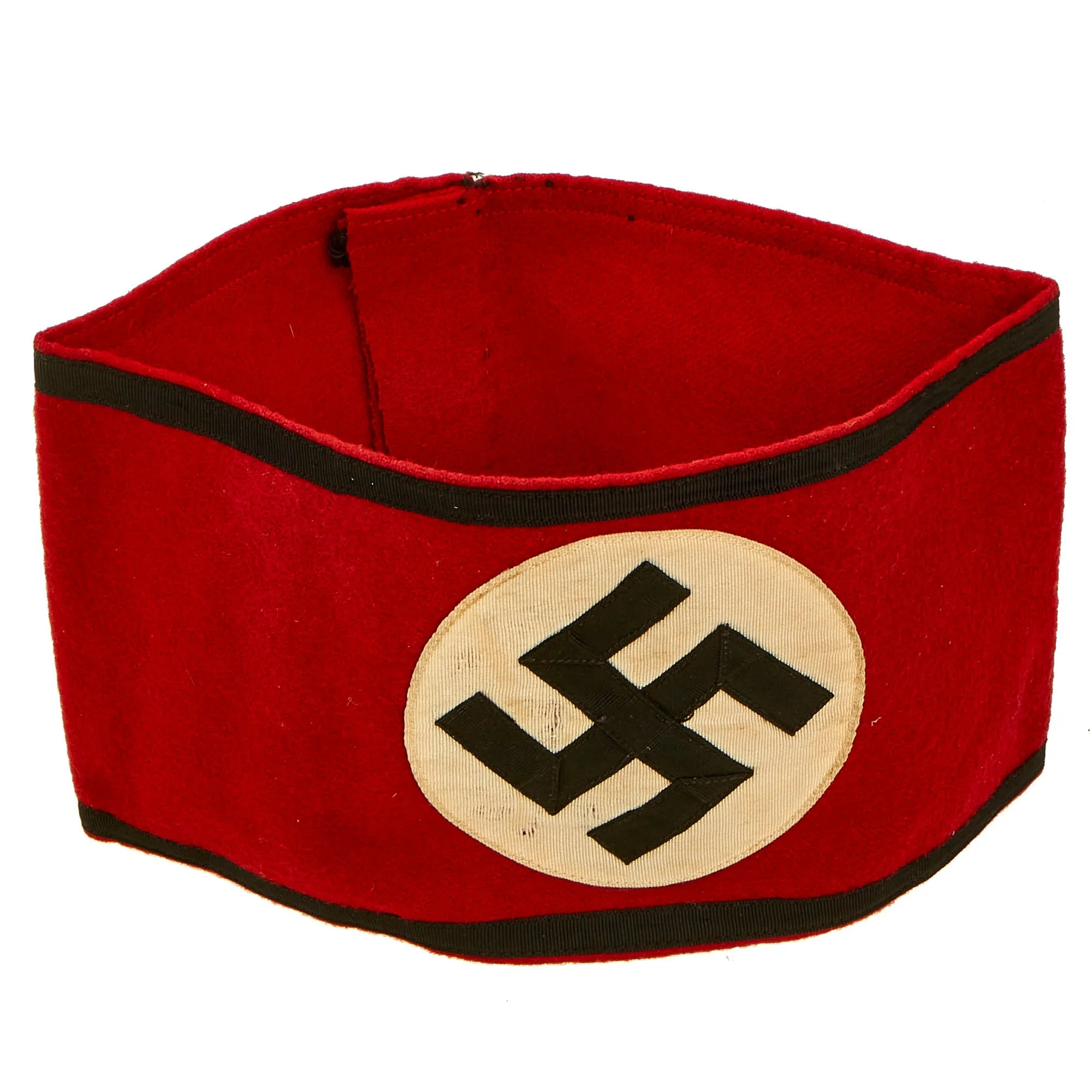 Original German Pre-WWII SS Member's Wool & Rayon Multi-Piece Armband with BeVo SS RZM Tag