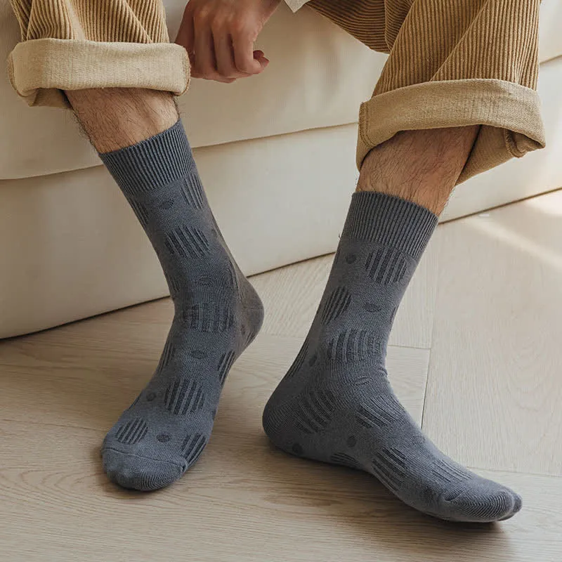 Solid Color Dotted Classic Cotton Crew Socks