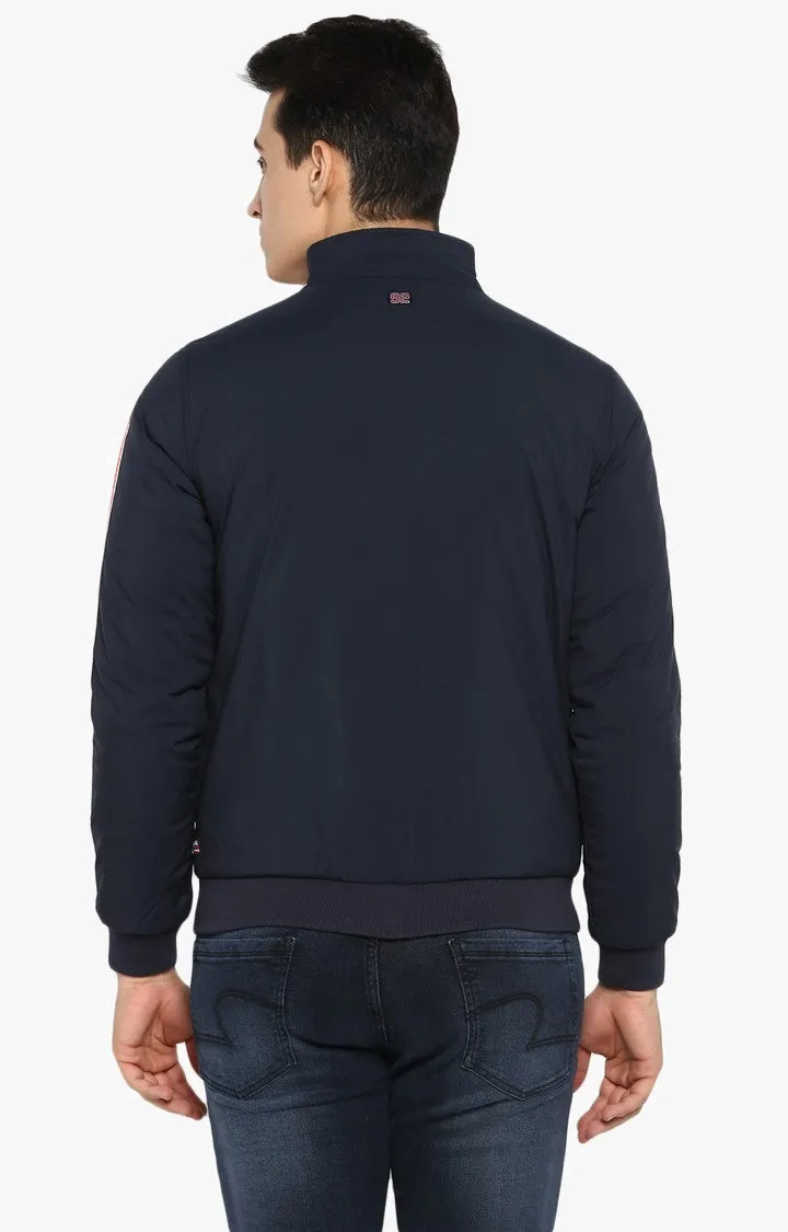Spykar Men Navy Solid Slim Fit Activewear Jacket