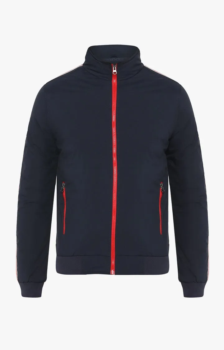 Spykar Men Navy Solid Slim Fit Activewear Jacket