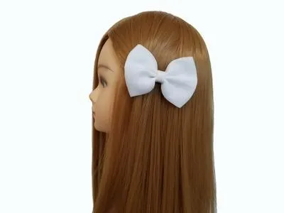 White 4" inch Burlap Bows Universal