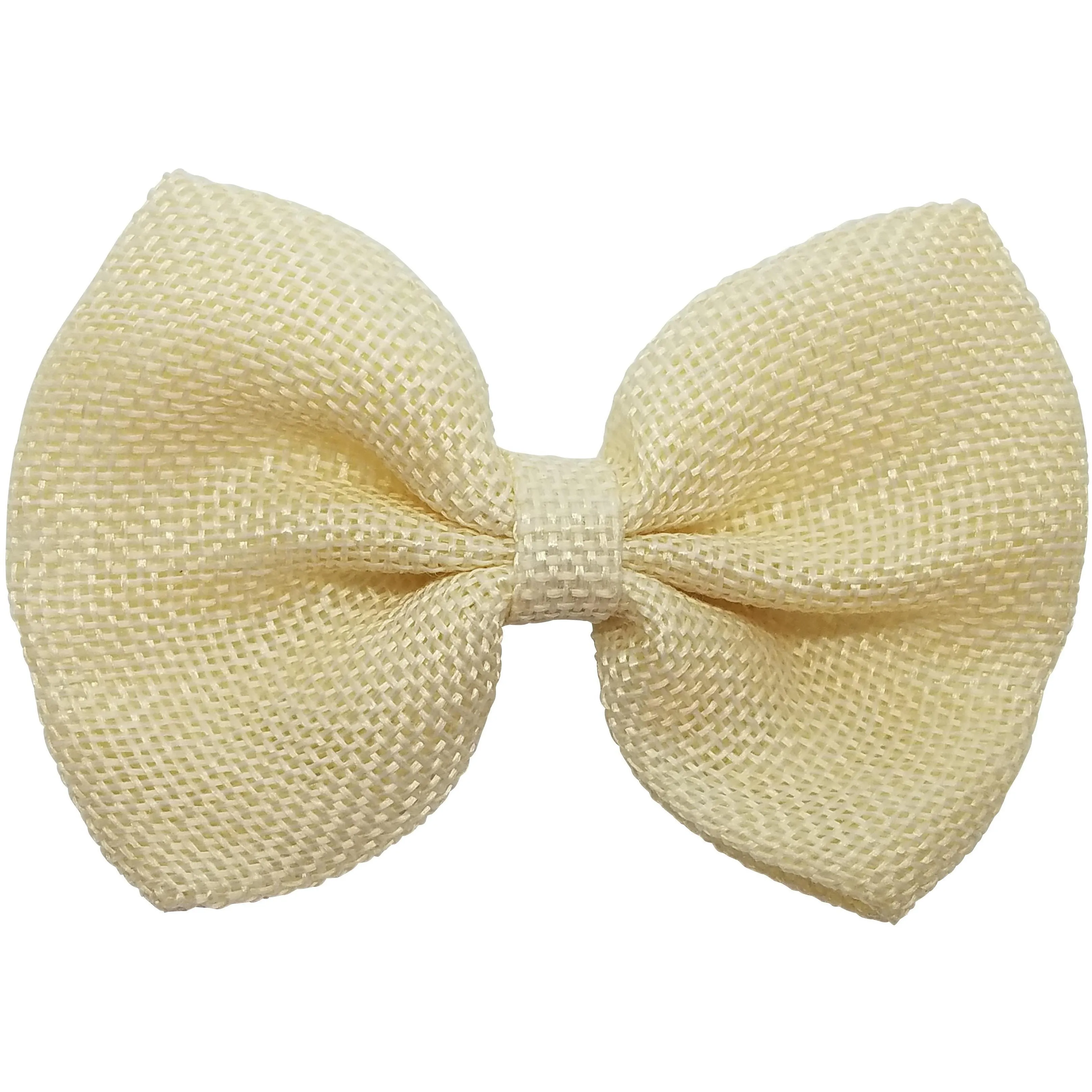 White 4" inch Burlap Bows Universal