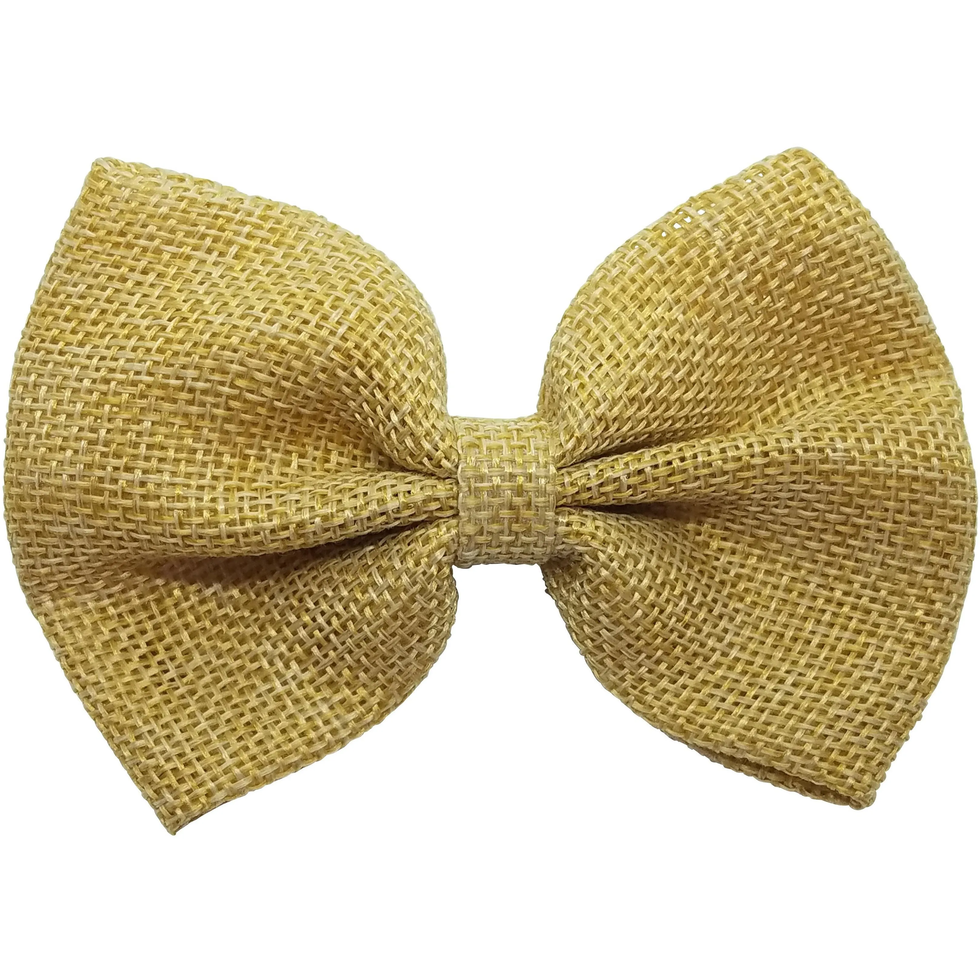 White 4" inch Burlap Bows Universal