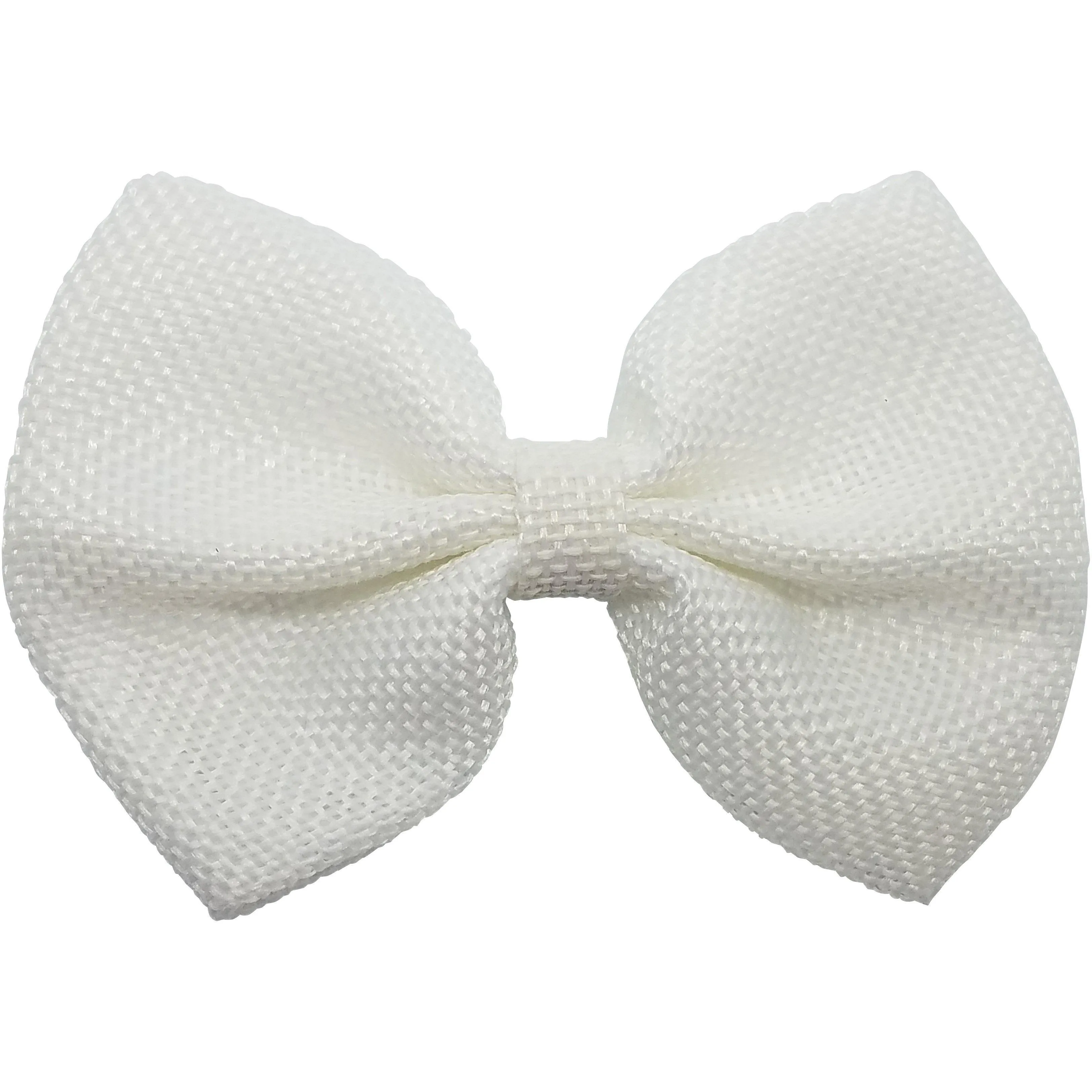 White 4" inch Burlap Bows Universal