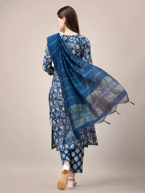 Womens Embroidered & Printed MOrpichh Rayon Kurta Pant Set